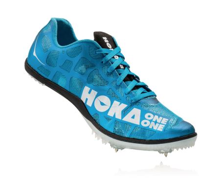 Hoka Rocket MD Track Spikes Homem - Spikes Atletismo Azuis / Branco | PT-IQ9uRvf